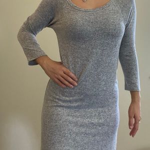 Gray Vanity dress with zipper